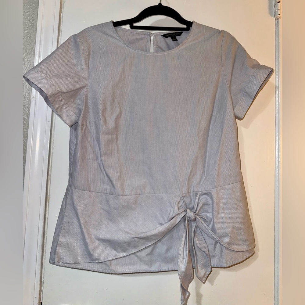Banana Republic blouse gray/striped size Small